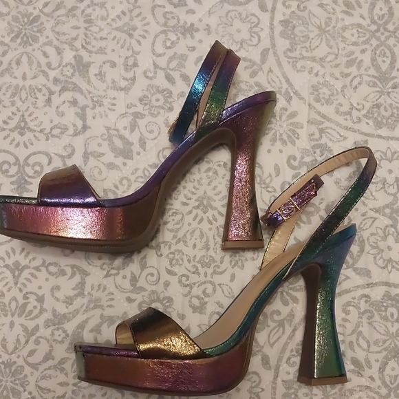 Bebe Iridescent Strappy Heels - Picture 4 of 12